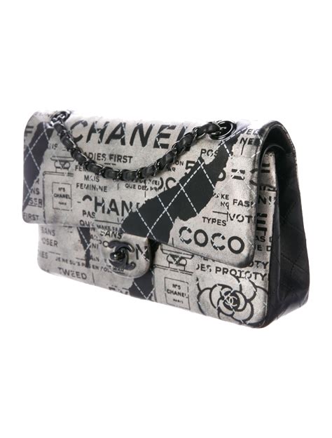 chanel newspaper bag|authentic Chanel shopping bag.